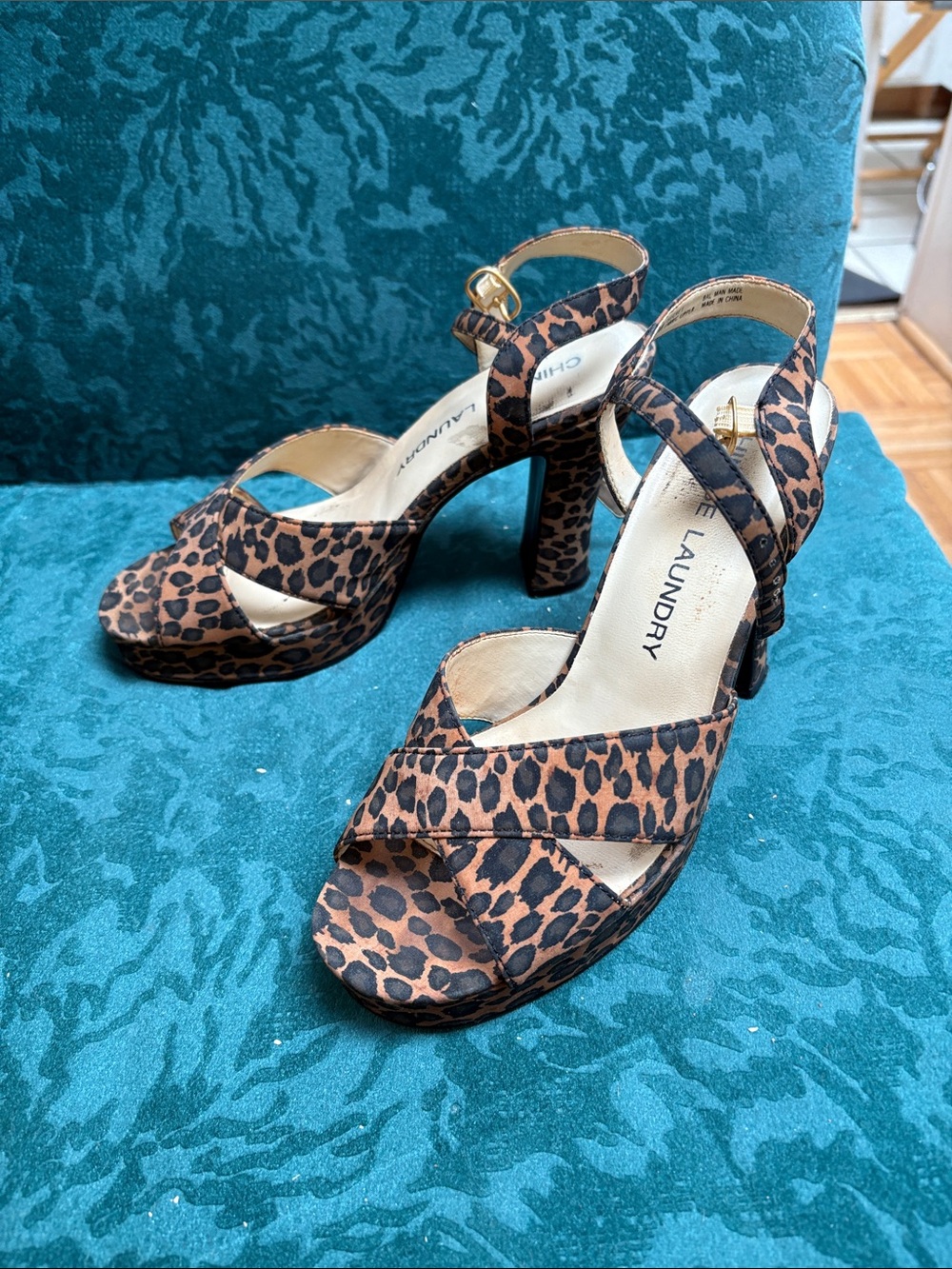 Chinese Laundry Leopard Print Platform Heels